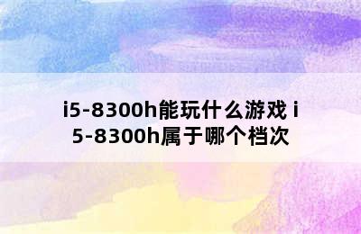 i5-8300h能玩什么游戏 i5-8300h属于哪个档次